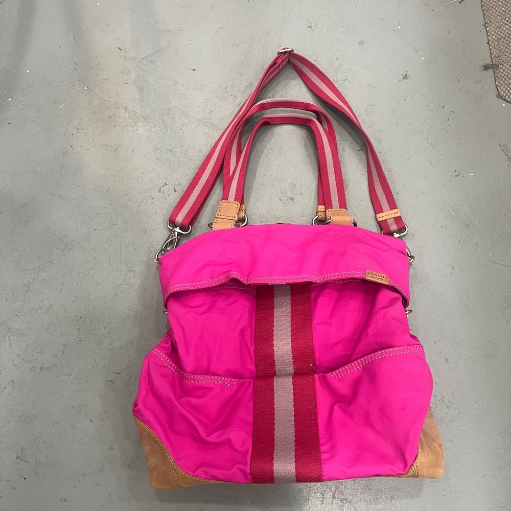 Fossil Pink and Tan Shoulder Bag